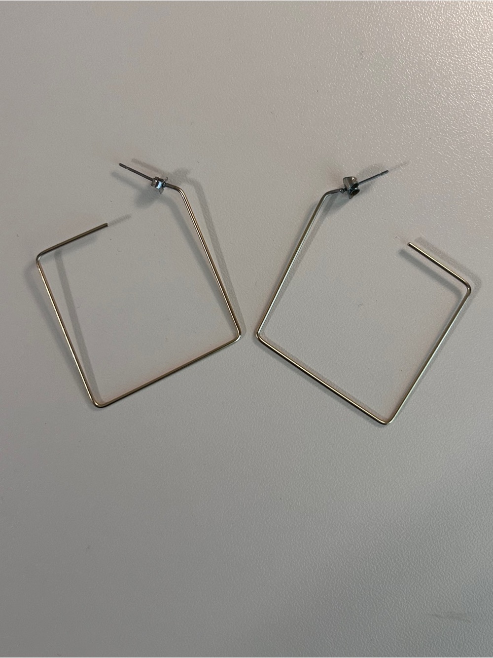 Minimalist Gold Square Hoop Earrings